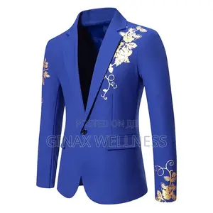 Mens Hot Stamping Suit (Blue Color, Size Xl)