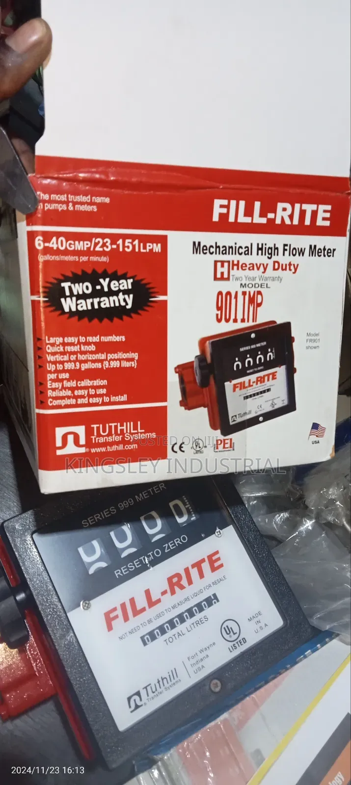 Fill Rite Mechanicalhigh Flowmeter Heavy-Duty9011mp11⁄2inchs