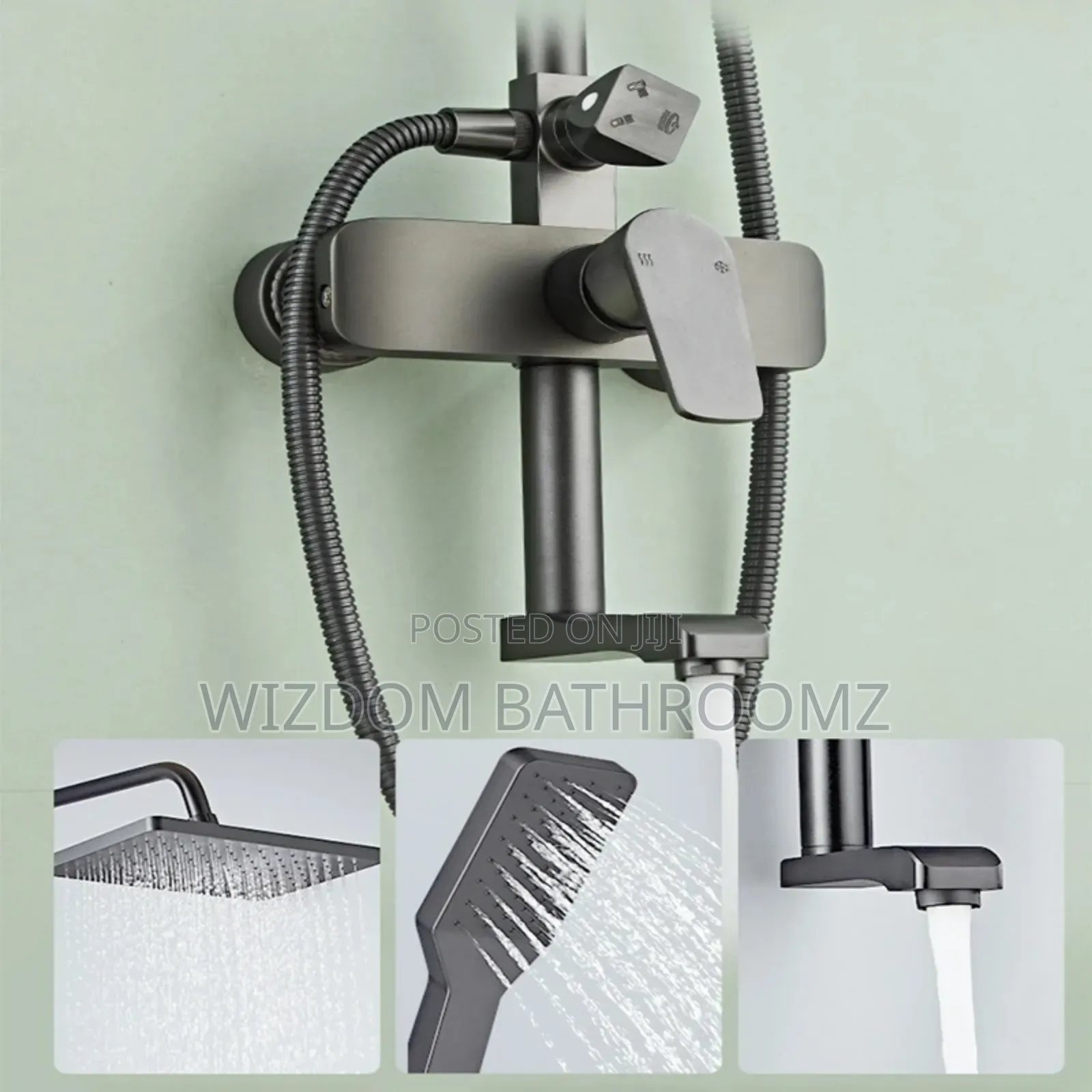 Black Executive Shower Set