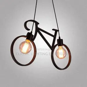 Children Room Bike Lamps Luminaire E27*2 Showcase Cafe