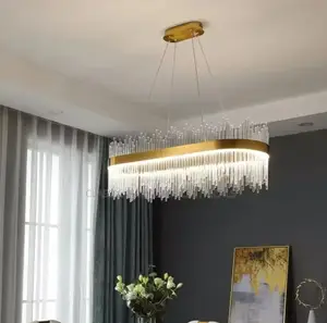 Gold LED Crystal Chandelier Bedroom Living Room Ceiling Ligh
