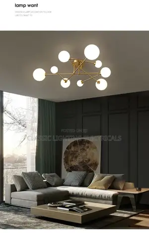 Nordic Creative Chandelier Magic Bean Living Room Lamps