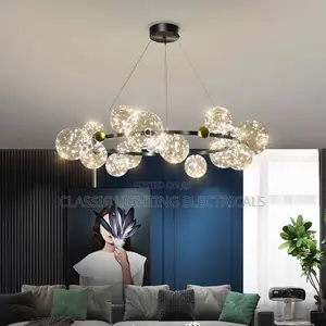 Nordic Glass G9 Ball Led Chandelier for Living Dining Light