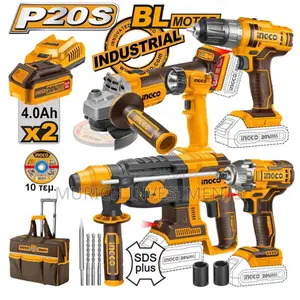 Ingco 20V 5 PCS Cordless Industrial Combo Kit