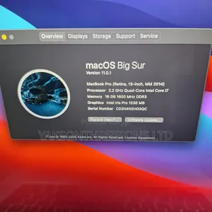 Laptop Apple MacBook Pro 2014 16GB Intel Core i7 SSD 256GB