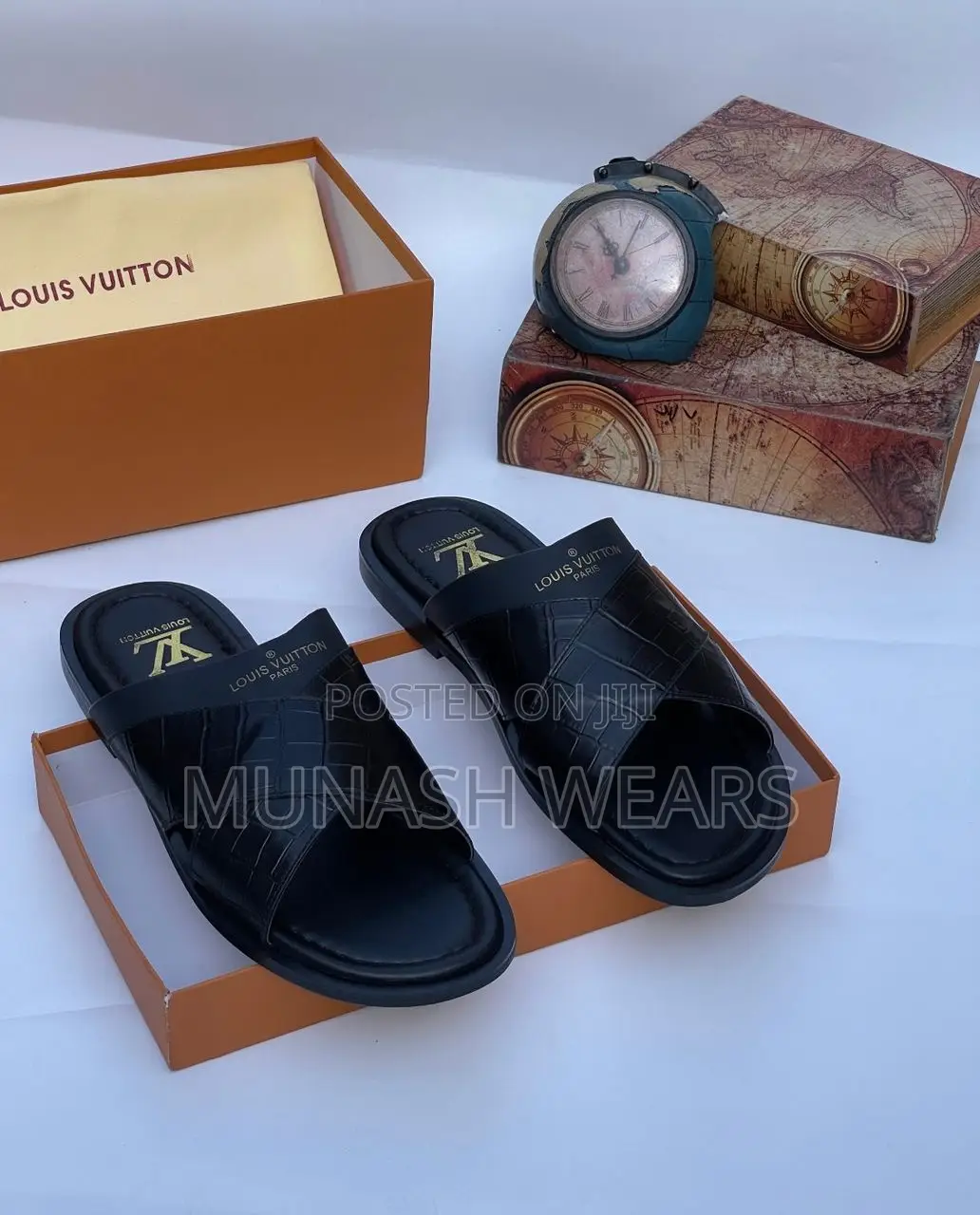 Louis Vuitton Leather Slipers
