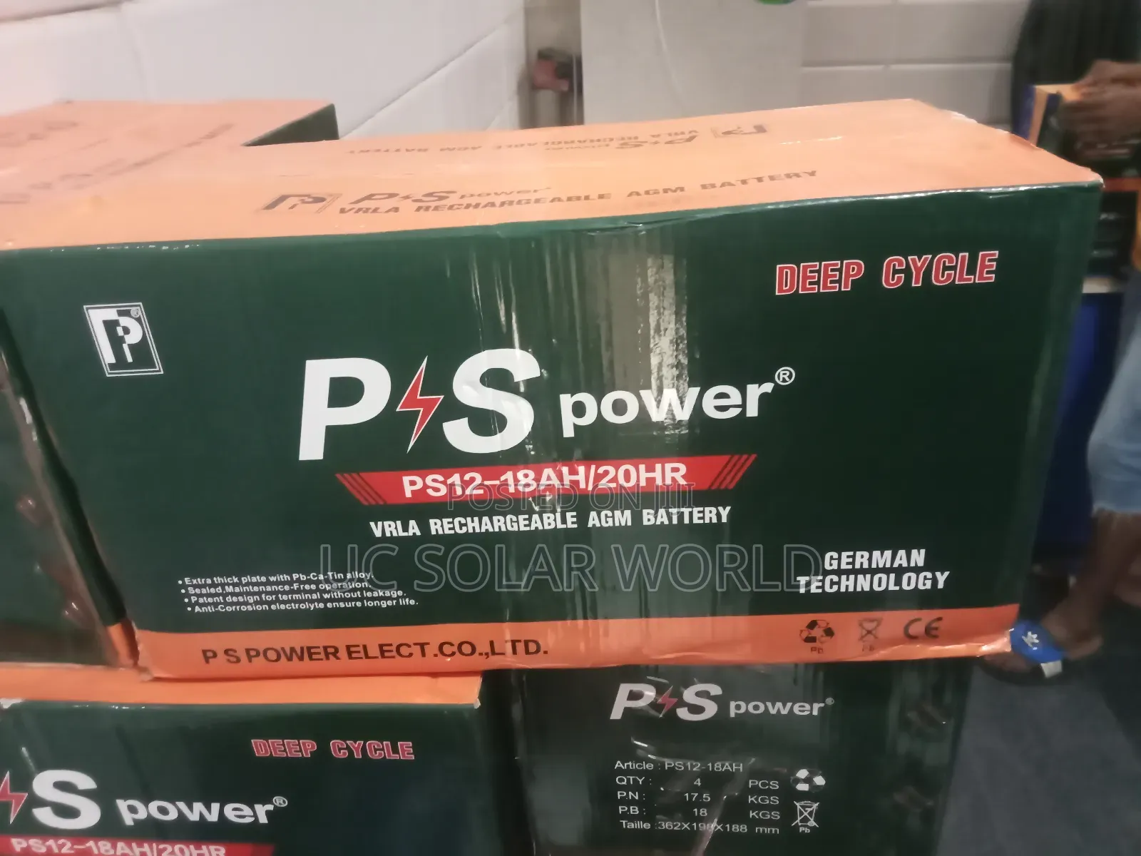 Ps Power 18ah 12v Gel Battery