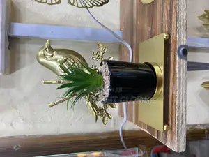 Decorative Flower Vase With Gold Stand
