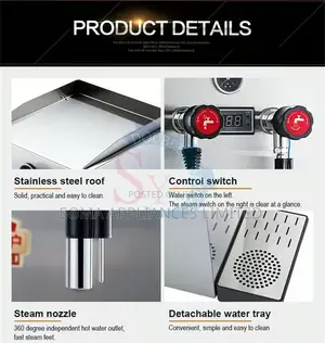 10l Commercial Hot Water Dispenser, Milk Frother and Steamer