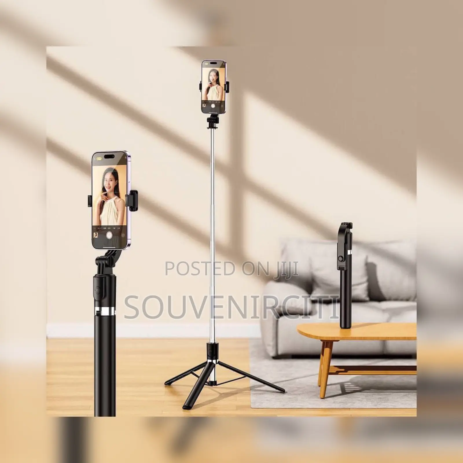 Selfie Stick Tripod With Light