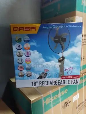 Durable Remote Control QASA 18inch Rechargeable Fan