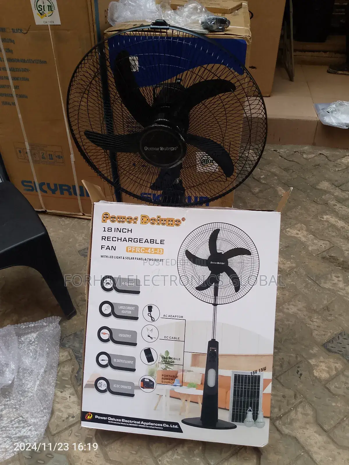 PDX Solar  Rechargeable Fan