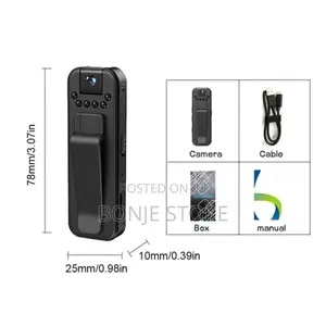 180° HD Mini Camera With Night Vision 1080p - Rechargeable