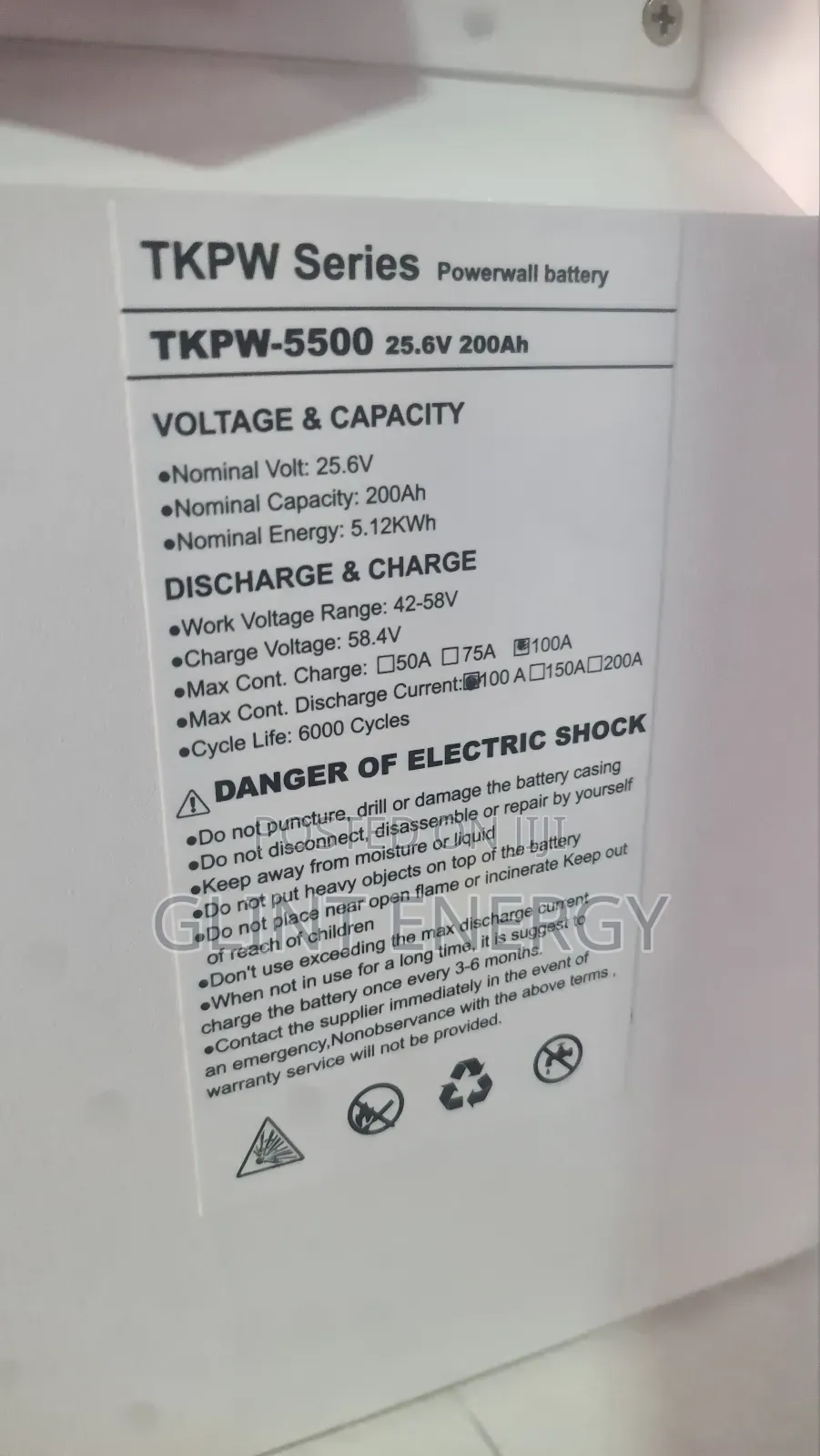 5.12kwh 24v Taico Lithium Battery