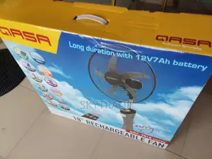 Newly Branded LED Bulb QASA 18" Rechargeable Fan