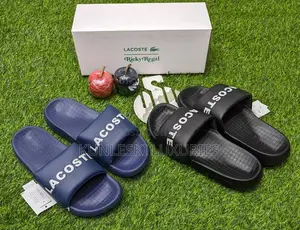 Original Lacoste Crocodile Synthetic 1.0 Slides Collections