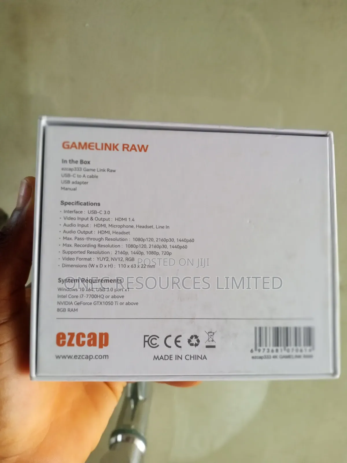 Hdmi Video Capture Ezcap 333 Game Link Raw