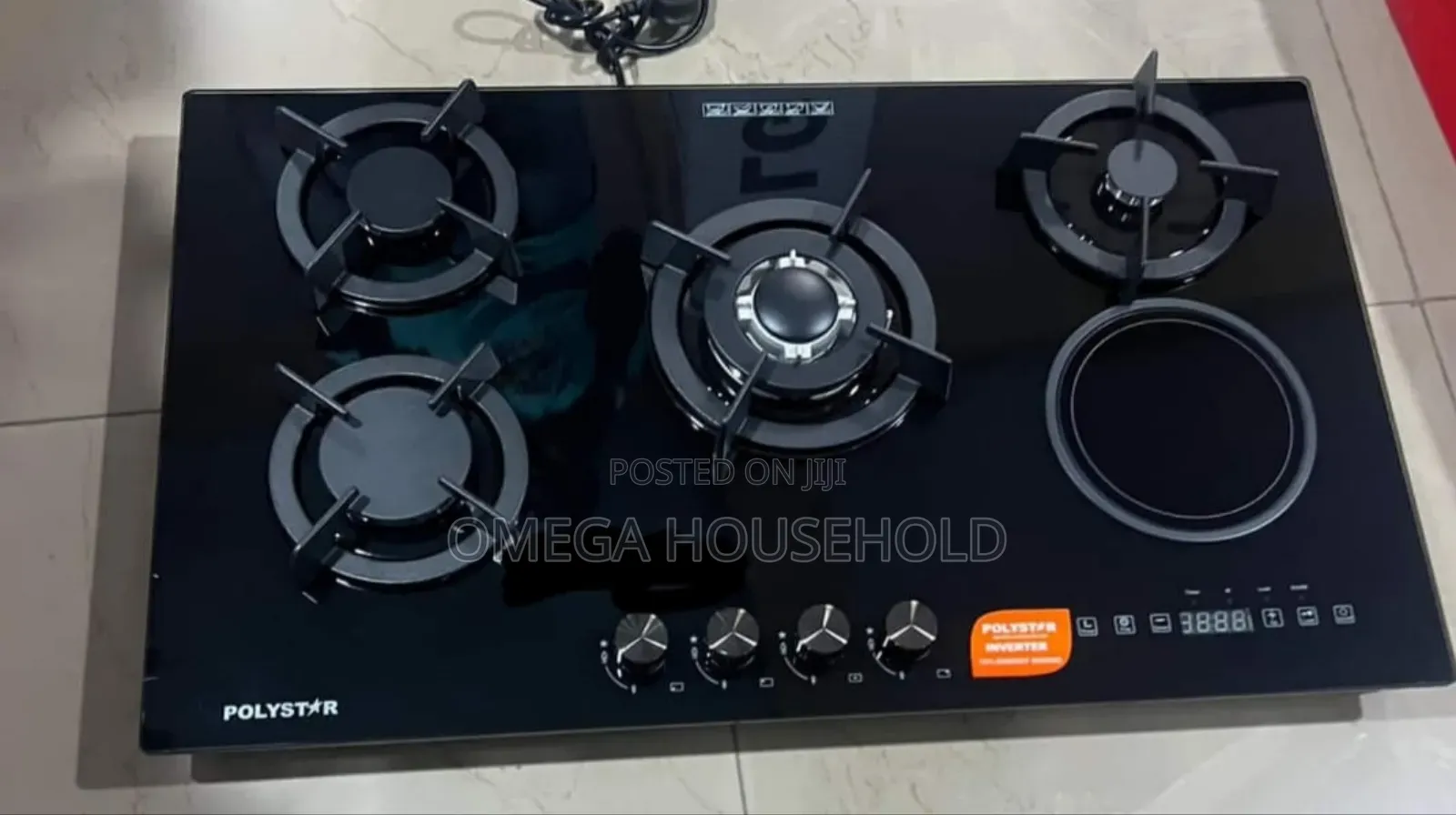 Polystar Gass Cooker 4 Burner 1 Hot Plat