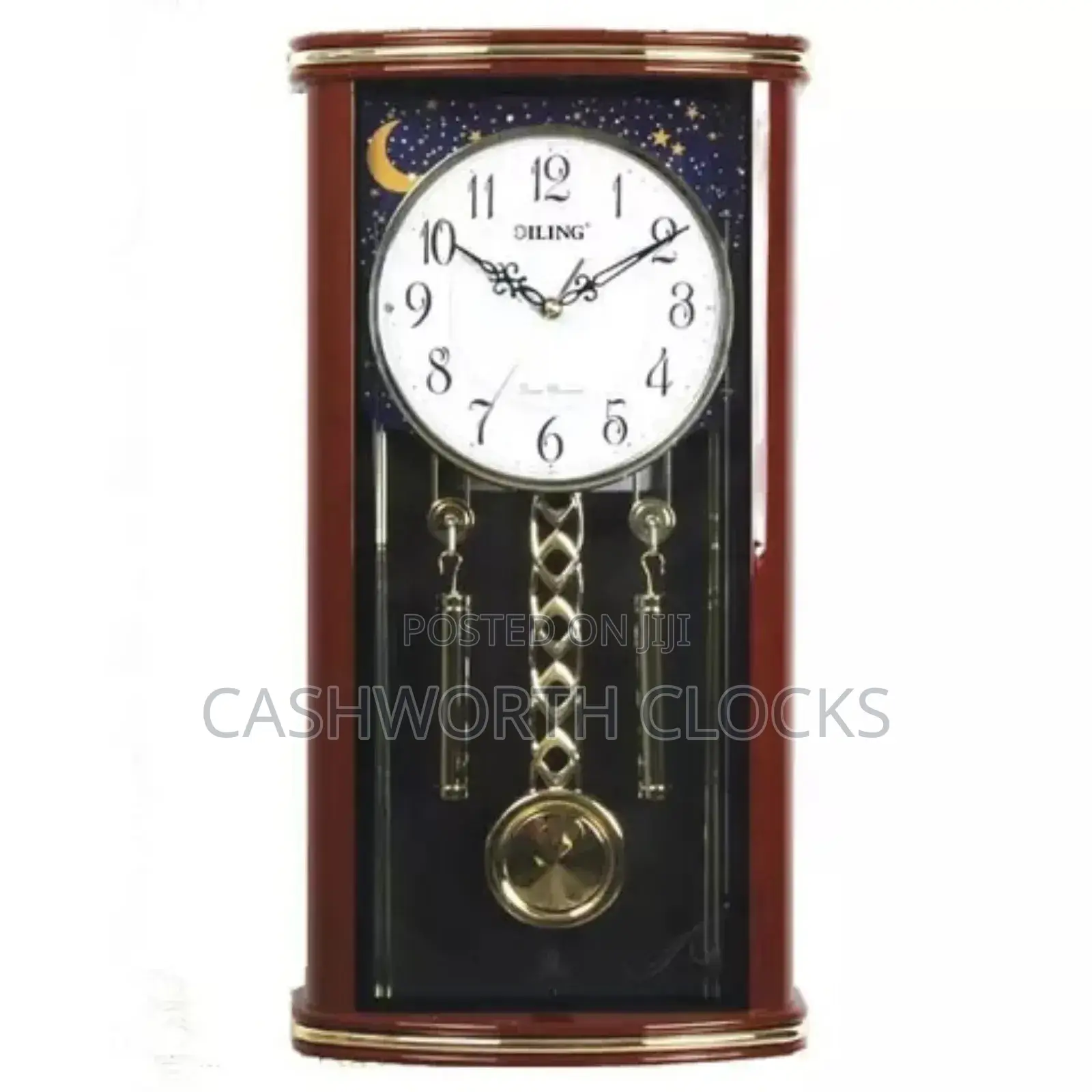 72x 45cm Pendulum With Chimes Luxury Wall Clock.