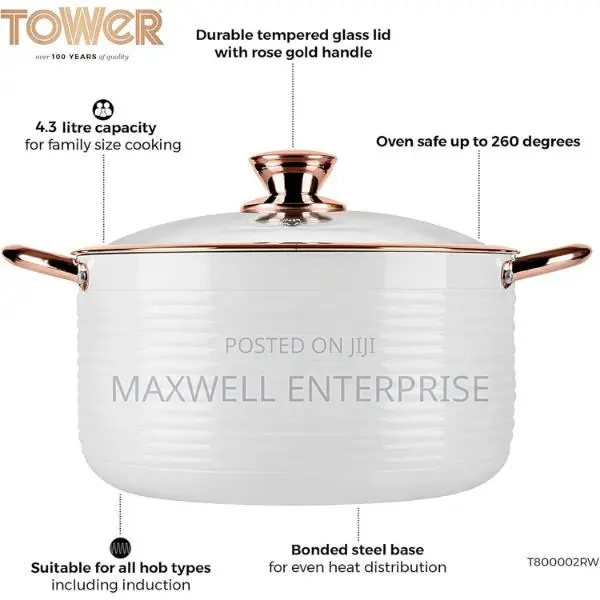 Tower Linear Induction Casserole Dish With Lid