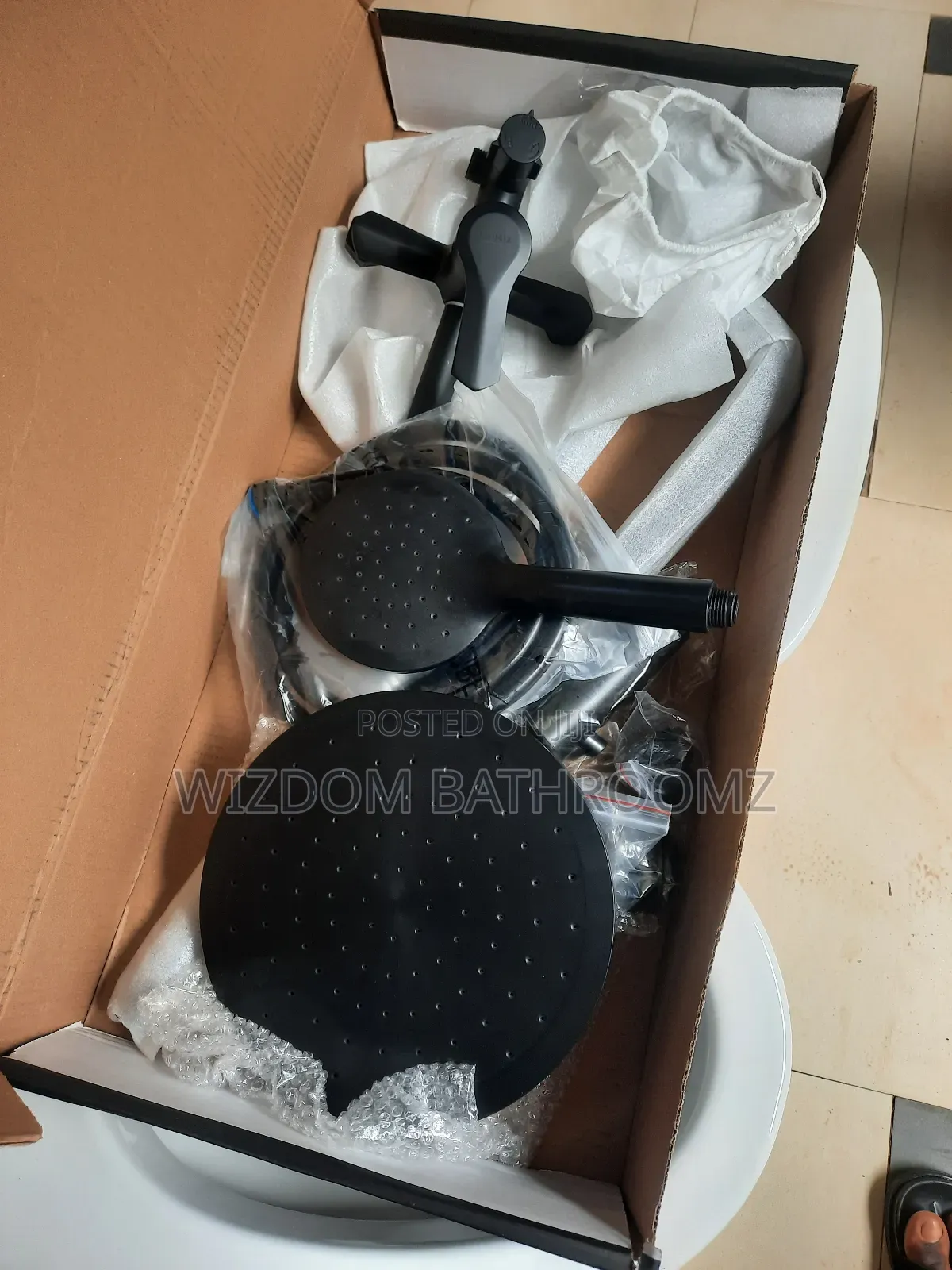 Black Shower Set