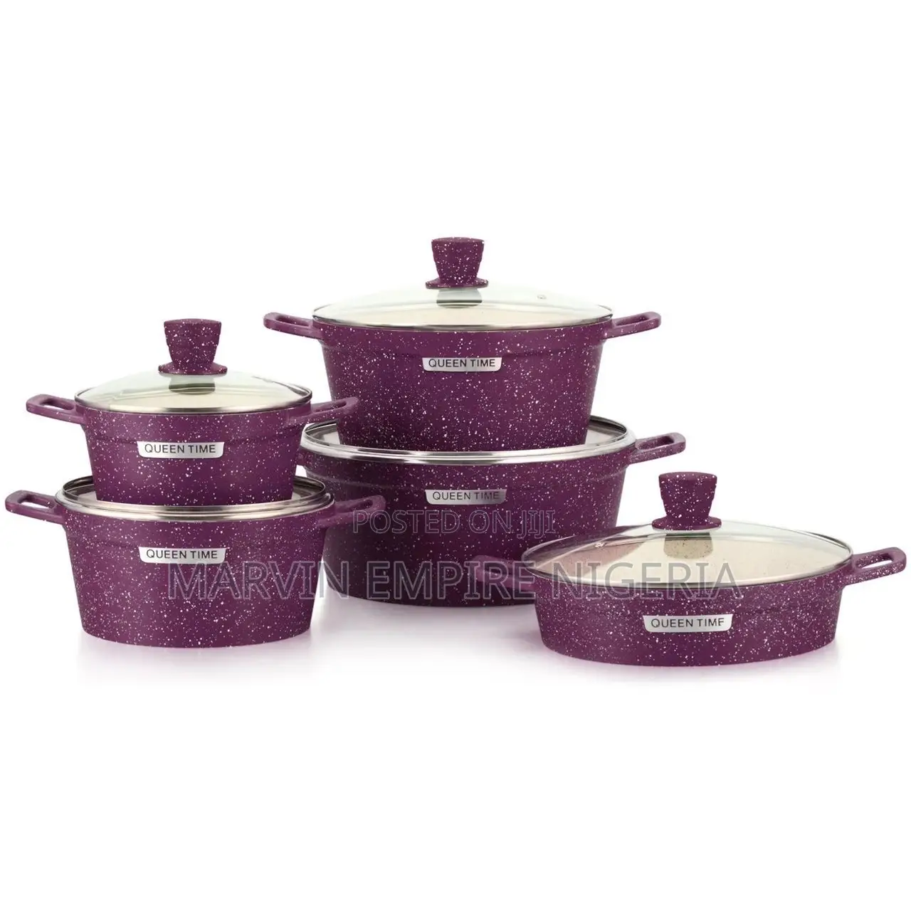 Queen Time Non-Stick Cooker Ceramic Pot -5sets