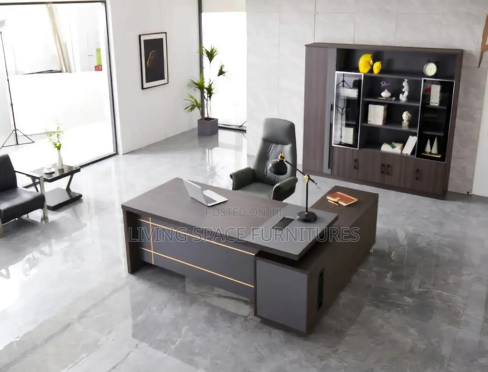 Executive Office Table 1.6meter With Extension Mobile Drawer