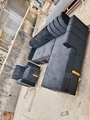 Black Fabric L Shape