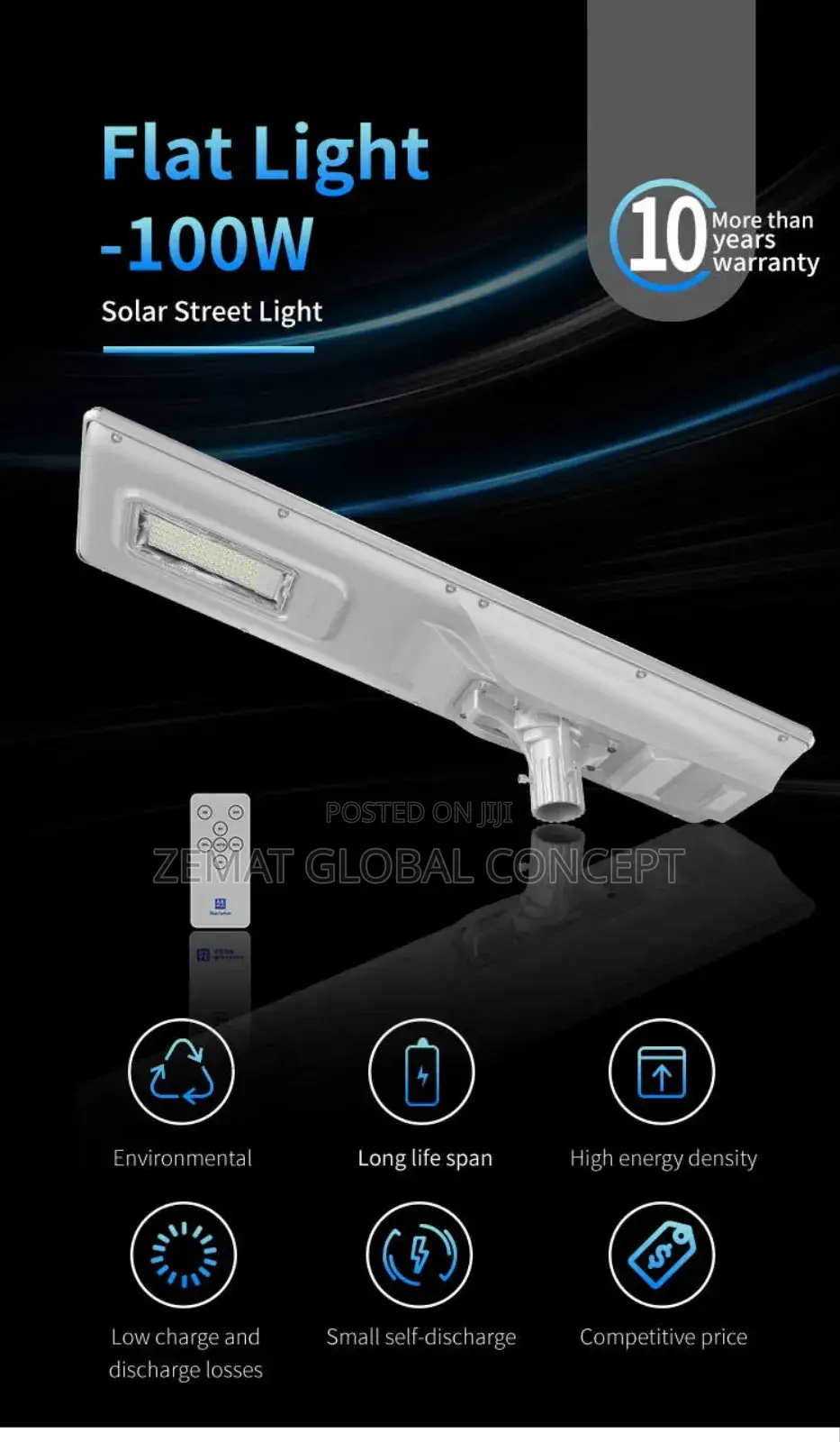 100watts Solar Street Light