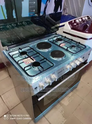 Brand New Maxi(60X90(4+2)Standing Gas Coker>Silver>Oven Gril