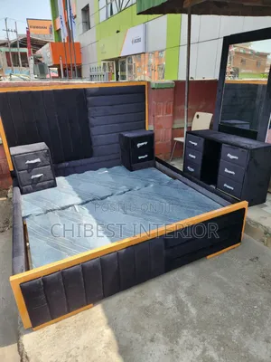 Full Set of Black 6by6 Bed Stand