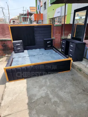 Advanced Set of 6by6 Bed With Dressing Mirror and Drawers