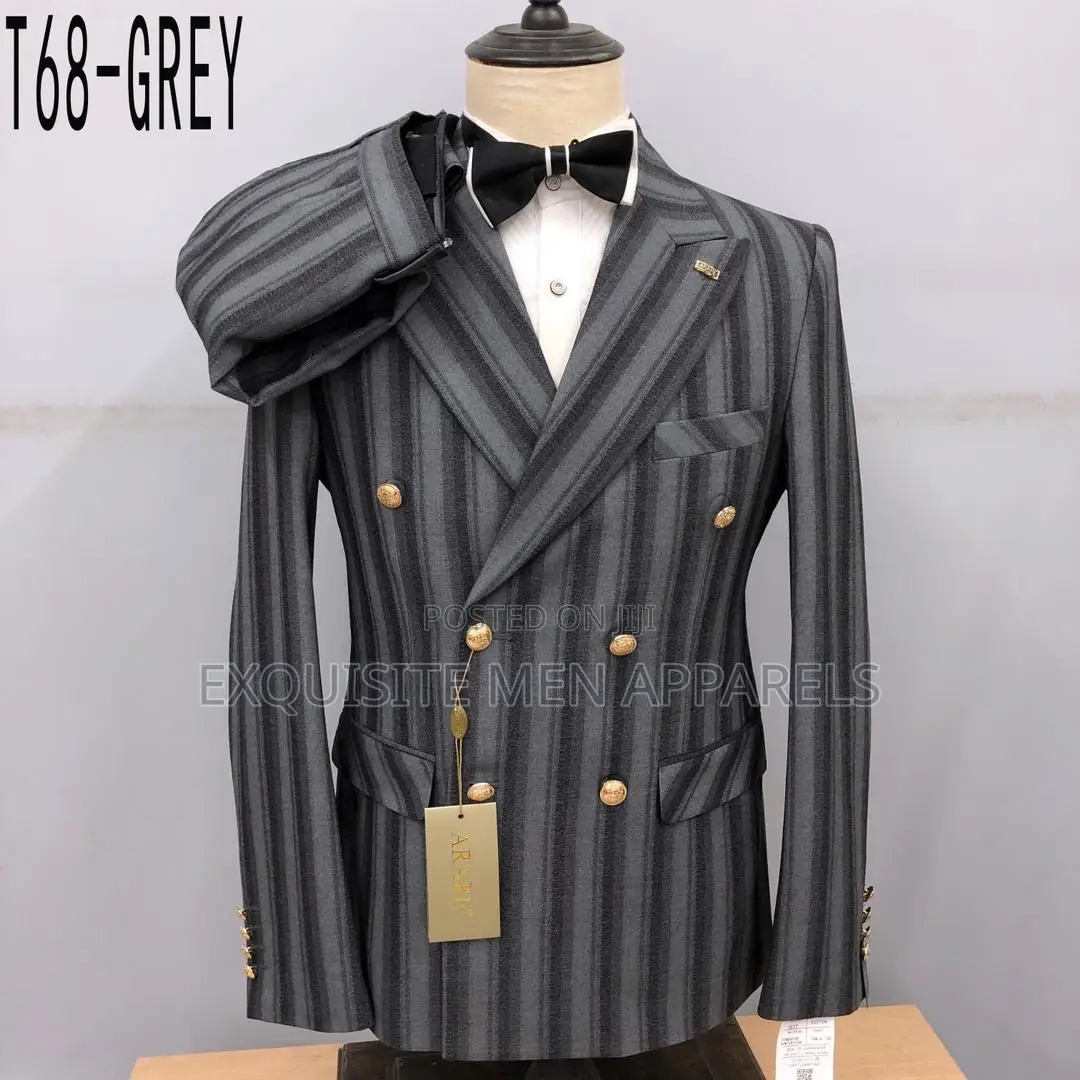 Quality Patterned Double Breasted Turkish Men’S Suit