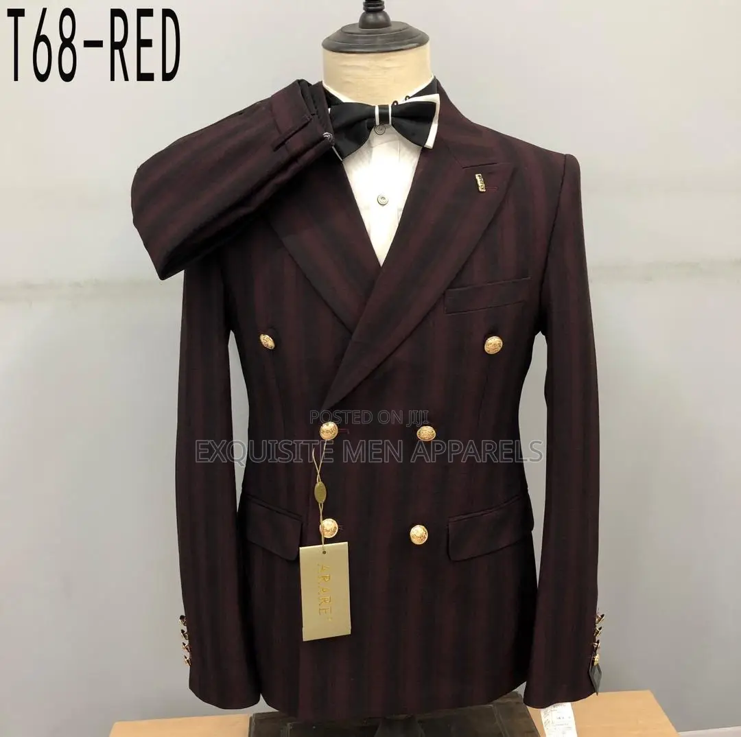 Quality Patterned Double Breasted Turkish Men’S Suit