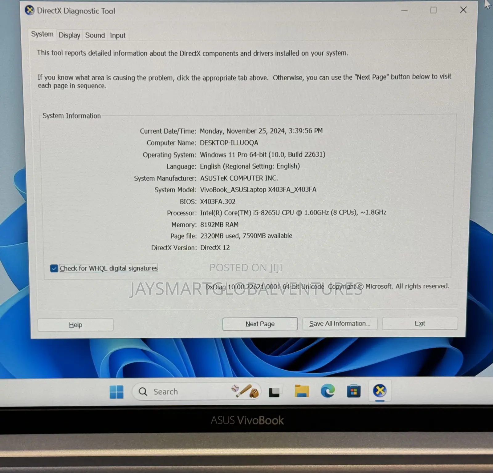 Laptop Asus 8GB Intel Core i5 SSD 256GB