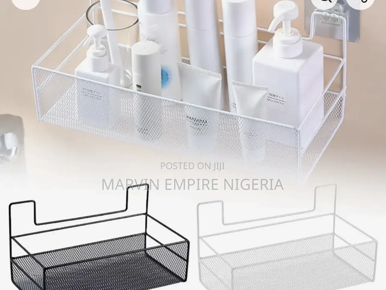 Mesh Bathroom Shelf With Adhesive