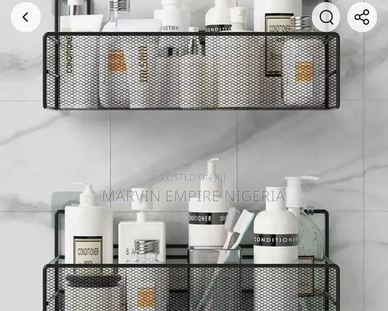 Mesh Bathroom Shelf With Adhesive