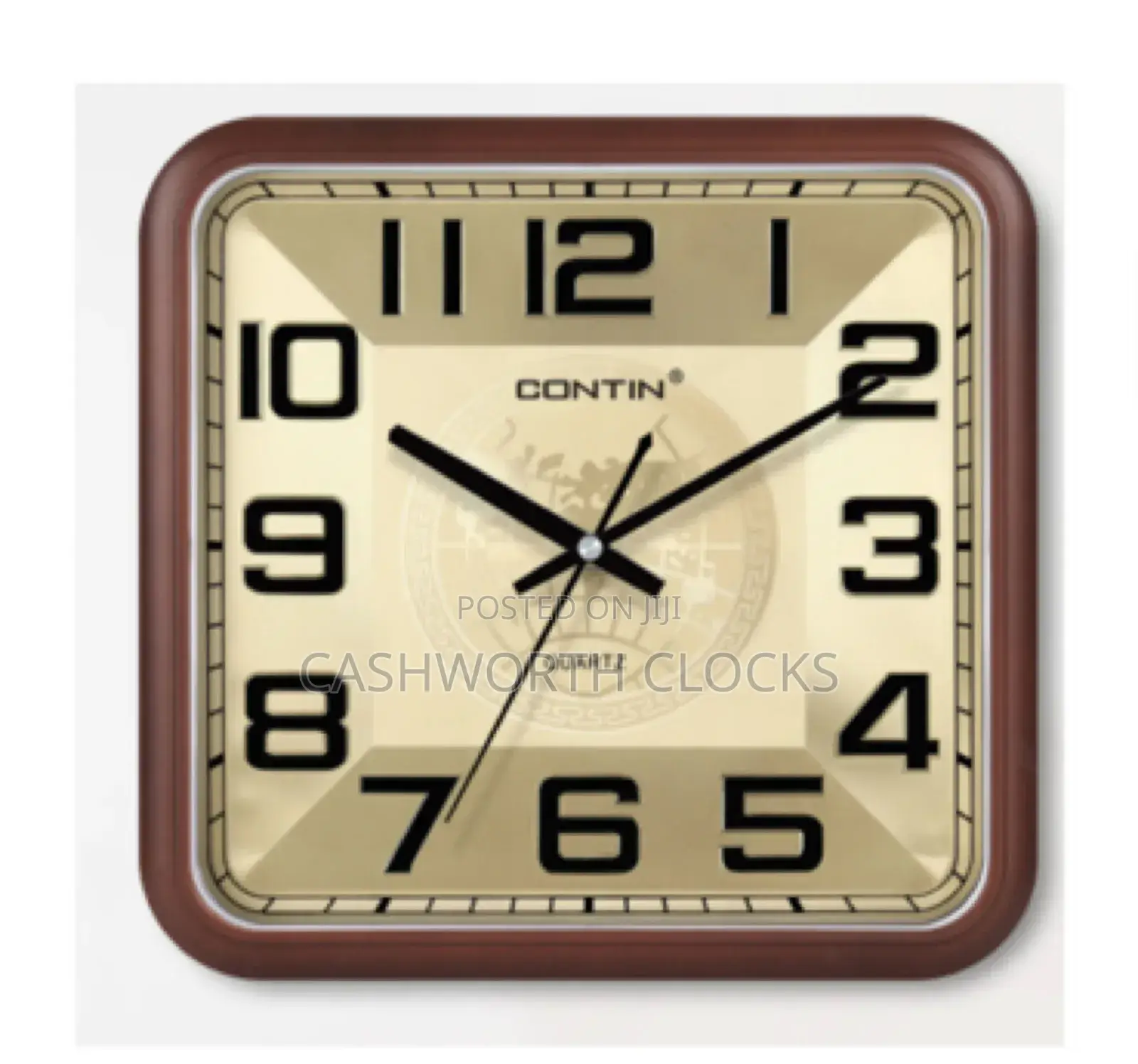 30cm Square Shape Ivory Dialed Luxury Wall Clock
