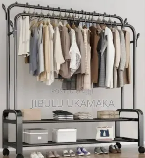 35kg Double Pole Heavy Duty Clothes Rack Metal Hanger