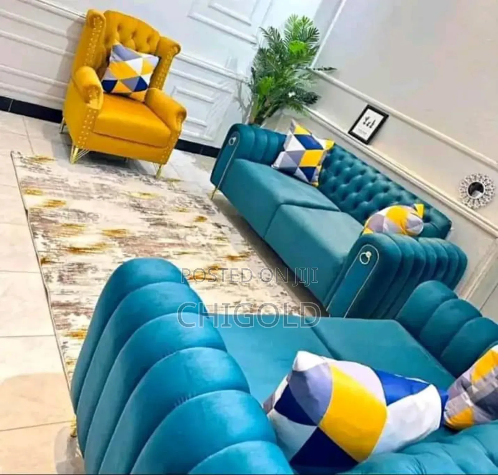 Complete Set of Fabric Sofa