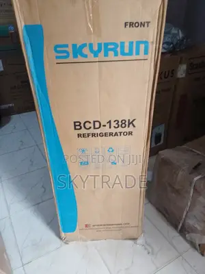 New-in Skyrun (Silver) 138L Double Door Refrigerator + Keys