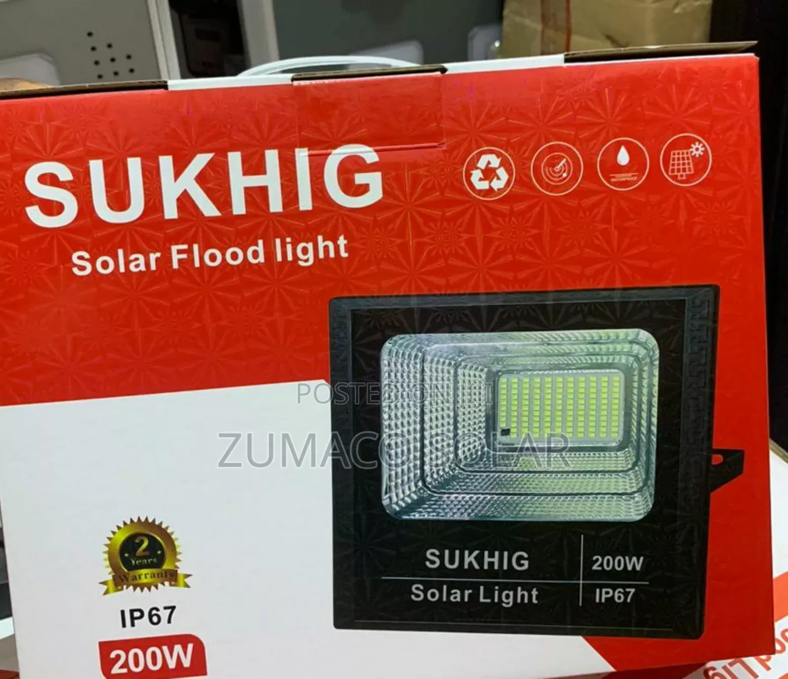 High Standard 200watts Solar Flood Light