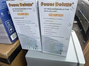 Power Delusie 12" Rechargeable Fan With LED Light