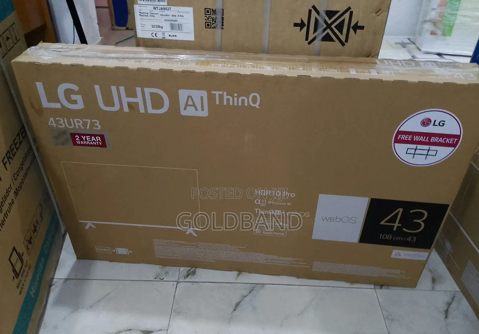 LG 43" 43ur73 Series Uhd Ergonomic Smart TV