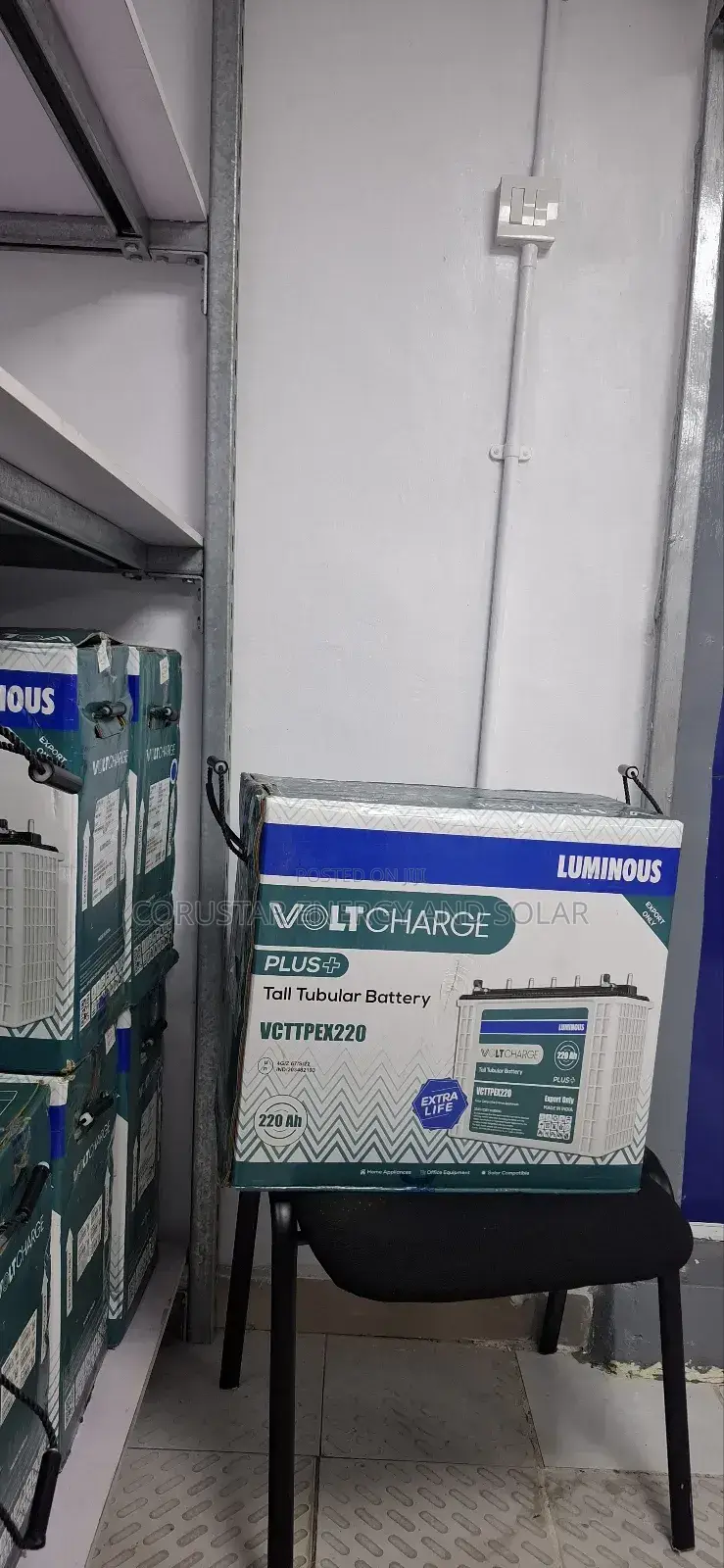 220Ah 12V Tall Tubular Battery - Luminous Voltcharge PLUS