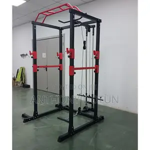 Fitness Rack Made of Solid Steel, Multi-Gym With 2 Spotte