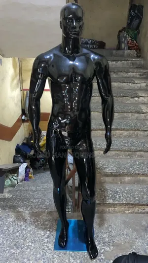 Glossy Black Huge Male Display Dummy