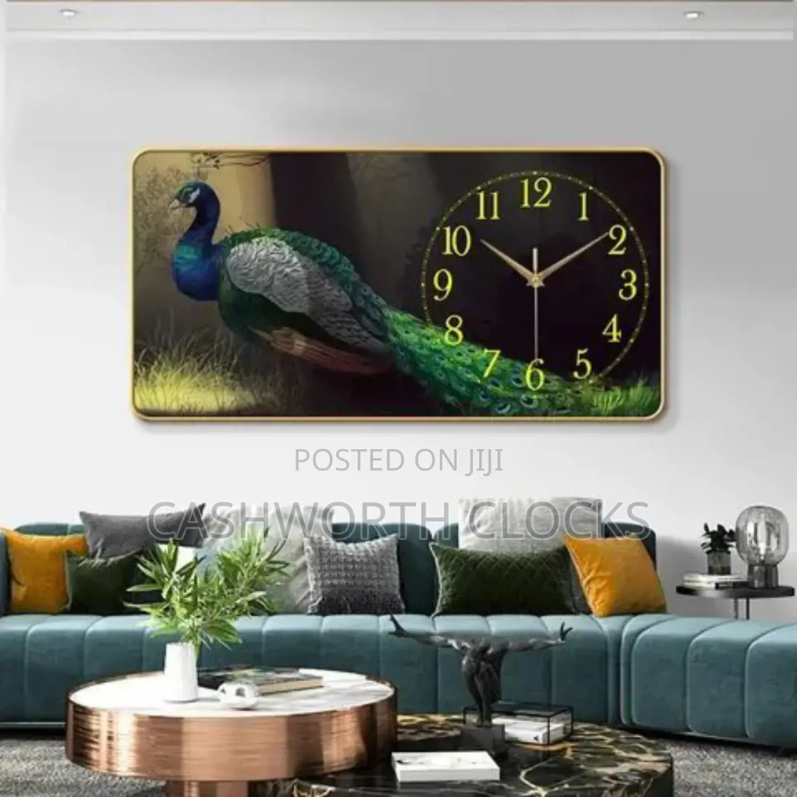 30x60 Rectangular Decorative Luxury Wall Clock