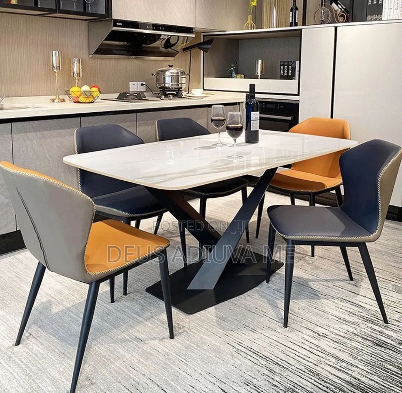 Marble Dining Table and Chairs