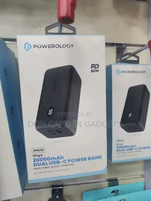 Powerology Onyx 20000mah 65w Power Bank Pp019